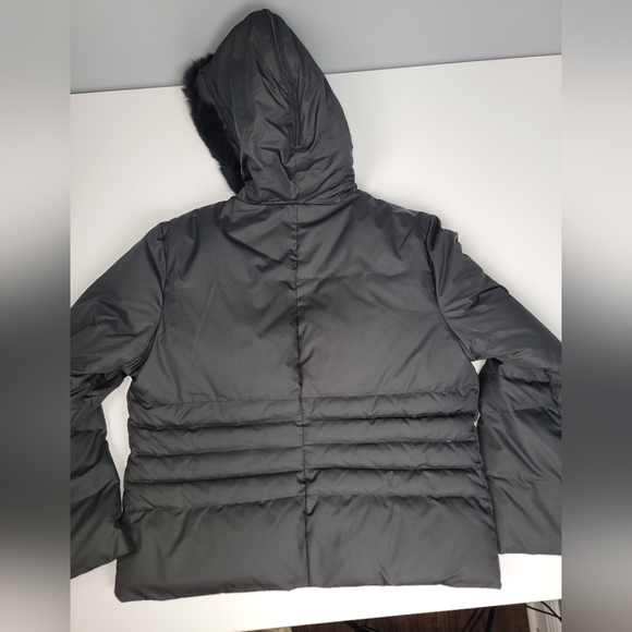 Cole B sport winter down quilted puffer jacket w/rabbit fur hood - Picture 14 of 14